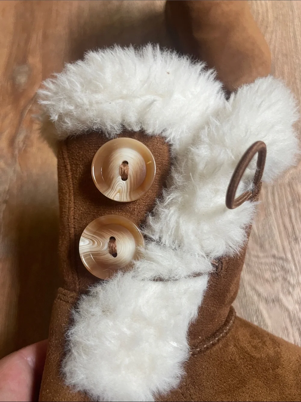 Jumping Beans Boots Faux Suede Button Detail Size 5 Toddler Winter Shoes